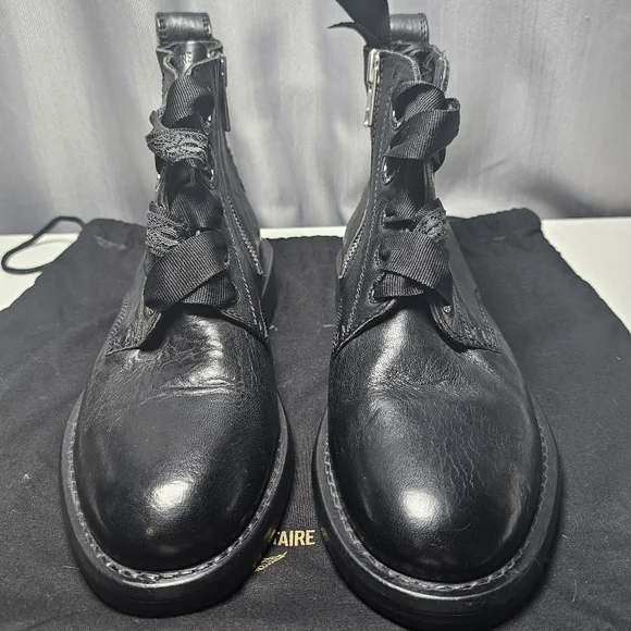 Zadig & Voltaire Laureen Roma Leather Boots New No Box - Size 40